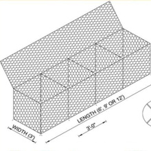 Galvanized gabion box, 2018 hot sale pvc coated gabion wire mesh box